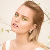Макияж глаз в светло-зеленых тонах