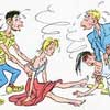 Карикатура на стиляг, 1950-е годы