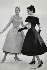 Пышные платья Кристиана Диора, 1954 год