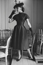 Пышное платье Christian Dior, модель Алла Ильчун, 1953 год