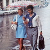 Мода СССР, кримпленовое платье, Москва, 1970-е Мода СССР, кримпленовое платье, Москва, 1970-е