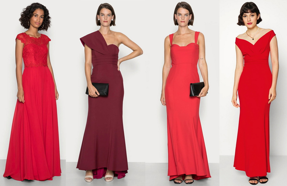 праздничный наряде красного цвета