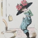 Карикатура на хромую юбку, 1910-е